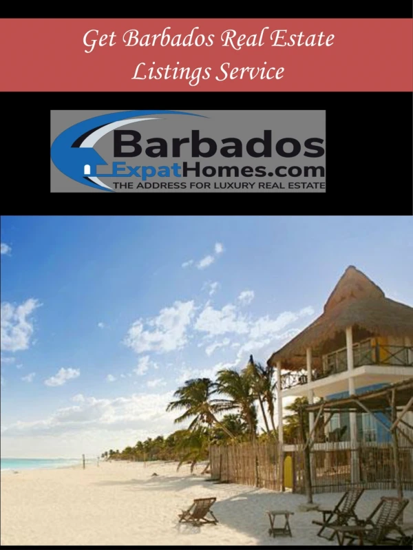 Get Barbados Real Estate Listings Service