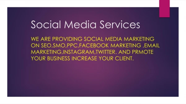 social media marketing