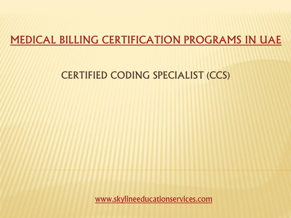 medical billing certification programs in uae