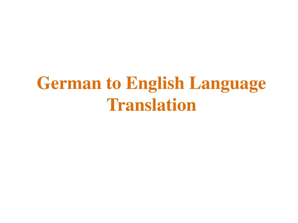 german to english language translation