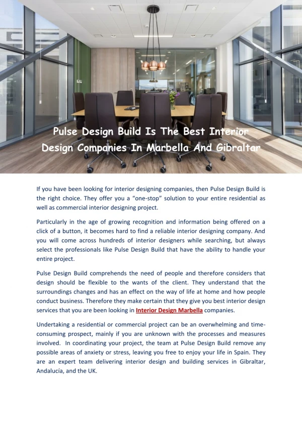 Interior Design Marbella - Pulse Design Build.com