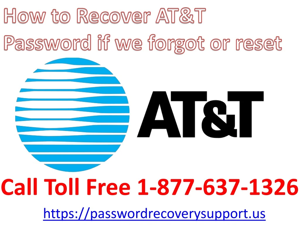 how to recover at t password if we forgot or reset