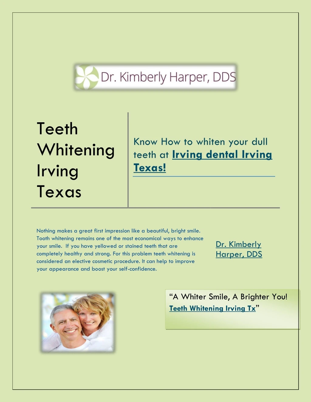 teeth whitening irving texas
