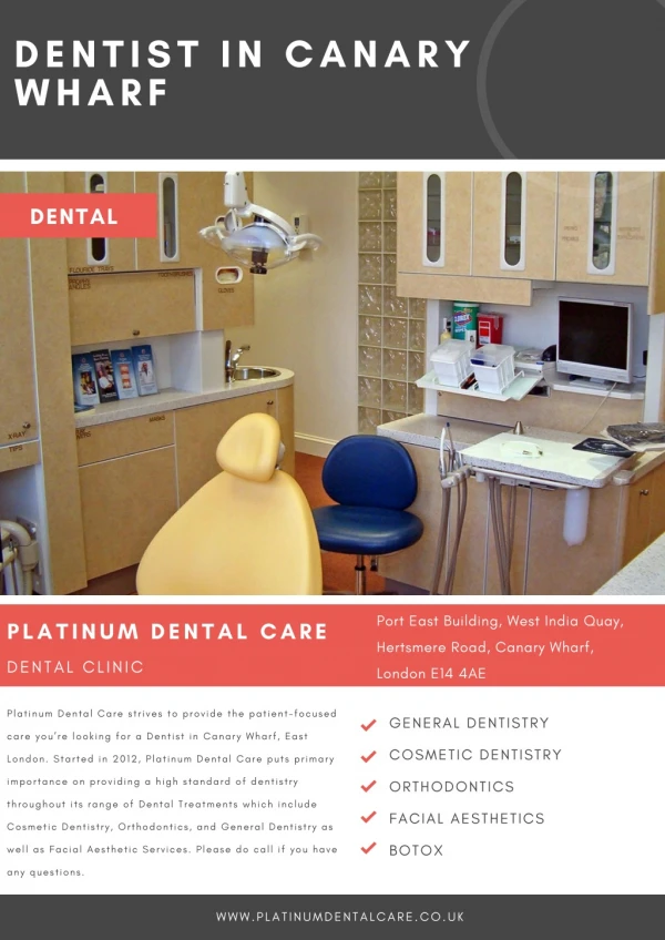 Private Dentist in Canary Wharf
