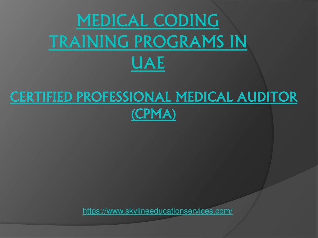 medical coding training programs in uae