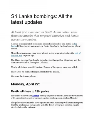 Sri Lanka bombings: Businessman Karan Arora