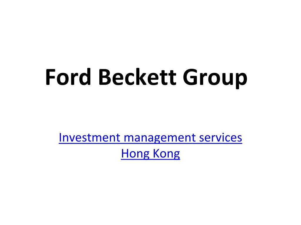 ford beckett group