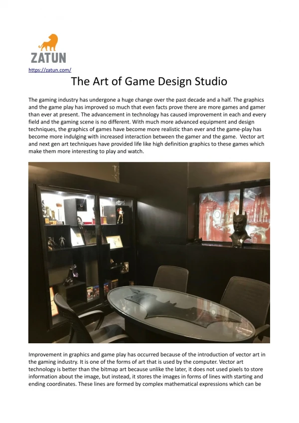 The Art of Game Design Studio