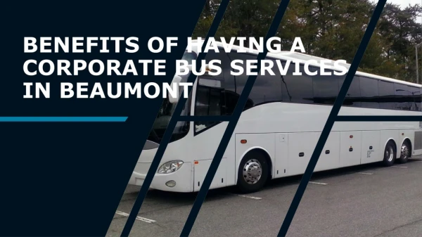 Benefits Of Having A Corporate Bus Services In Beaumont