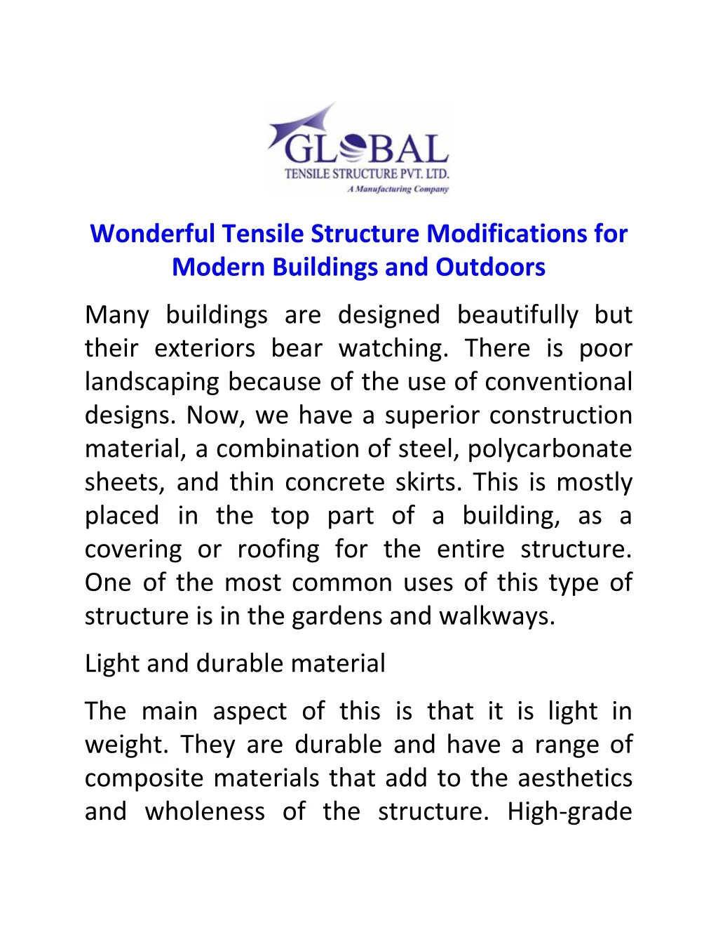 wonderful tensile structure modifications