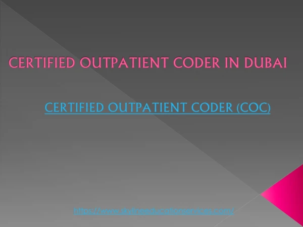 COC medical coding classes in Dubai