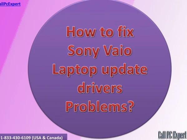 How to fix Sony vaio laptop update drivers Problems?