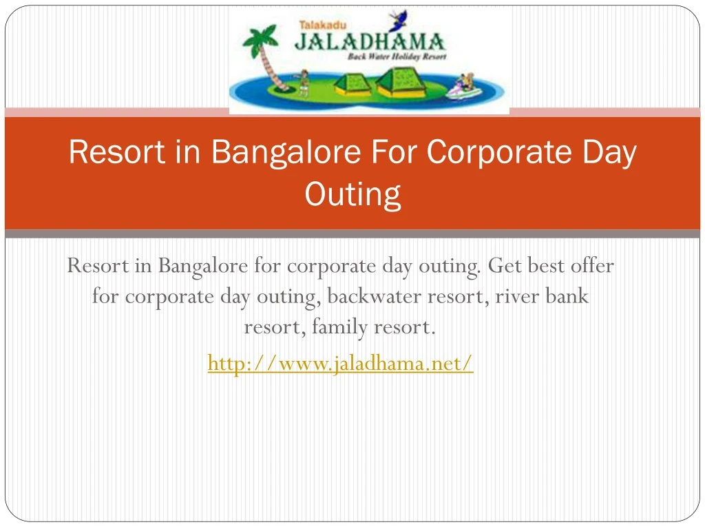 resort in bangalore for corporate day outing