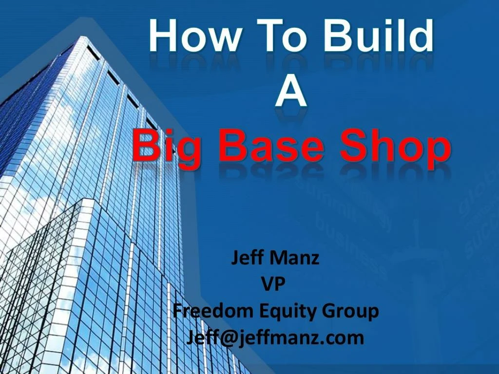 how to build a big base shop