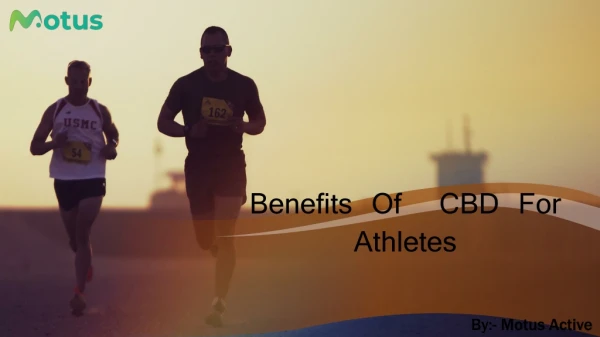 Benefits Of CBD For Athletes