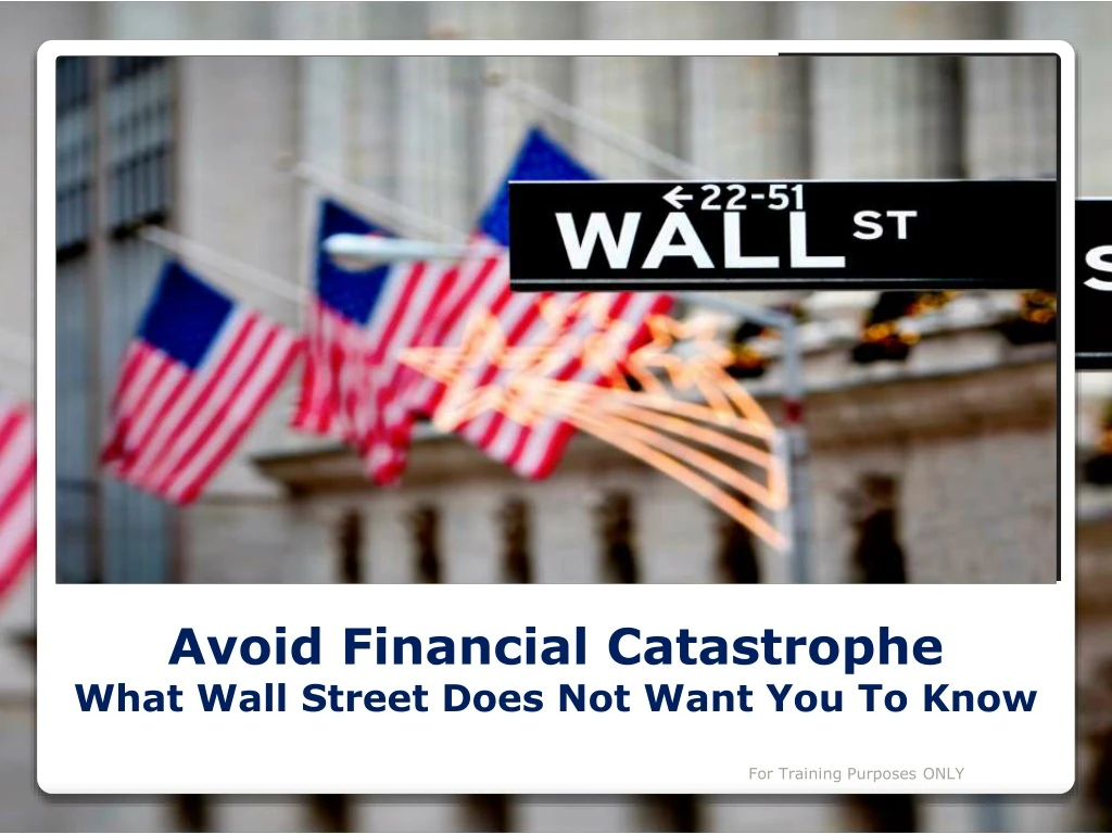 avoid financial catastrophe what wall street does