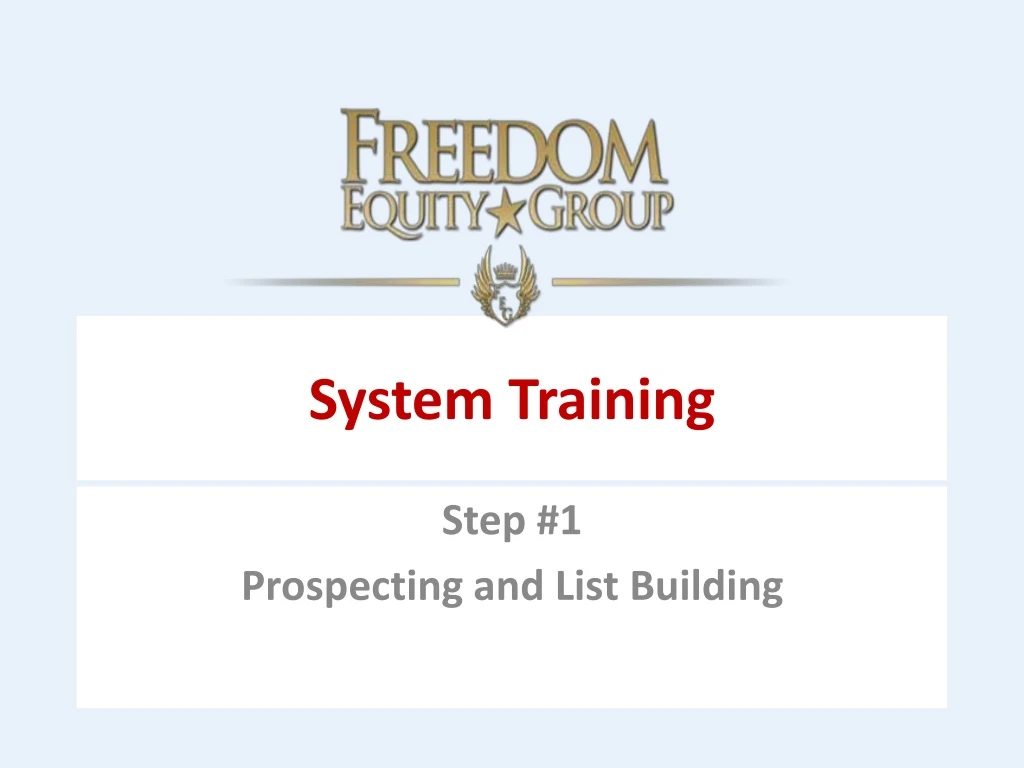 system training