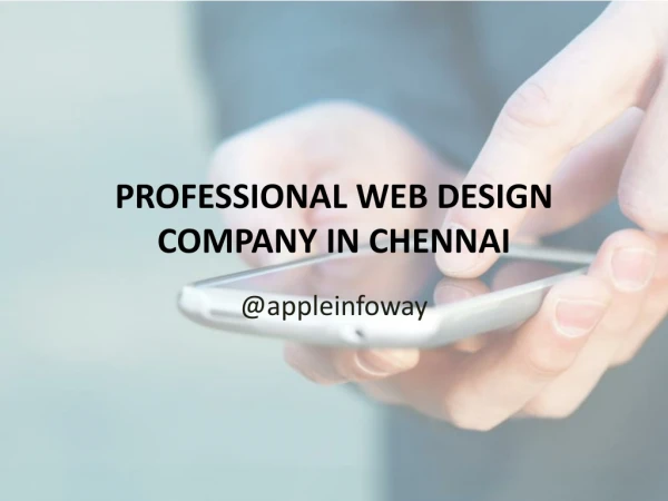 Professional Web Design Company in Chennai - Apple Infoway
