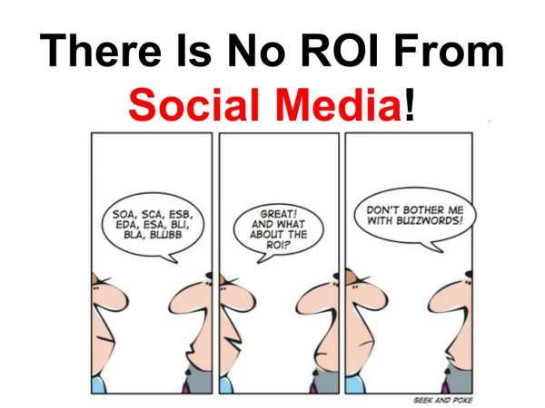 There Is No ROI From Social Media!