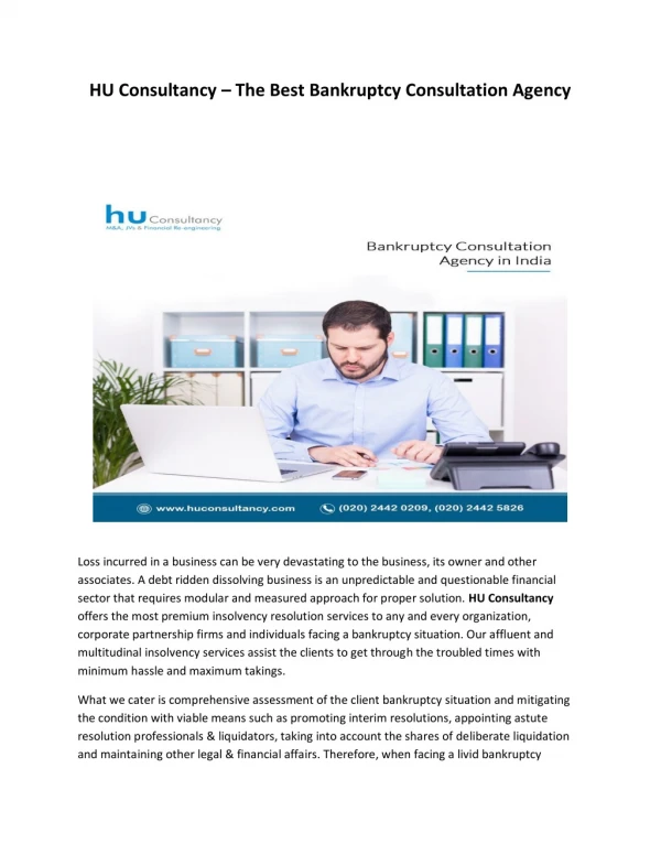 HU Consultancy – The Best Bankruptcy Consultation Agency