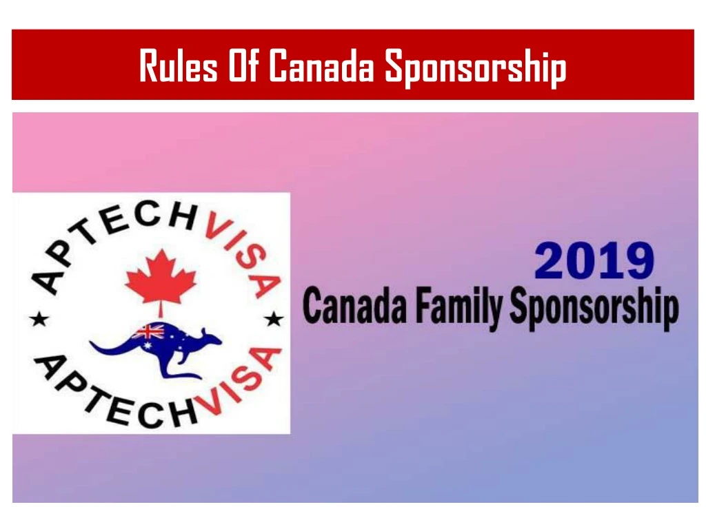 rules of canada sponsorship