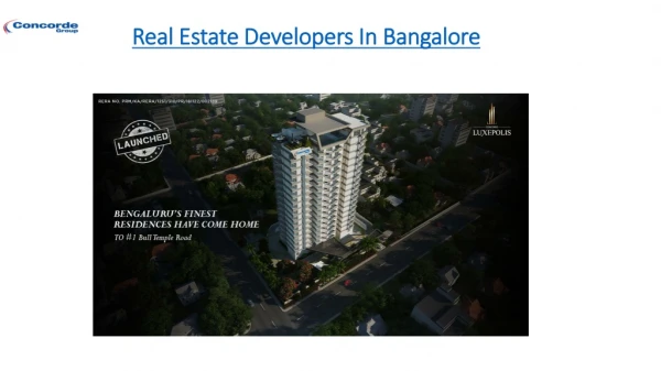 r eal estate developers in b angalore