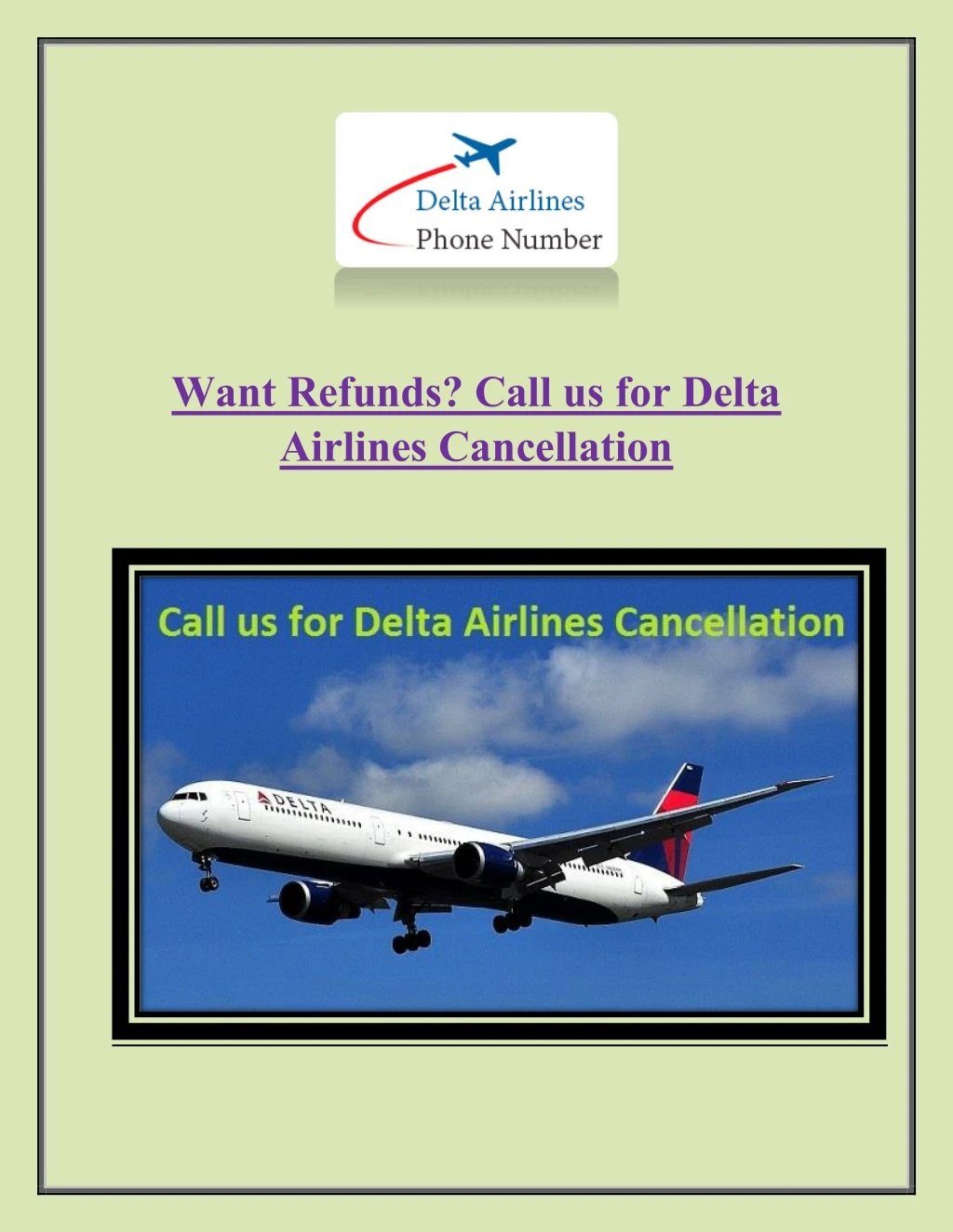 want refunds call us for delta airlines