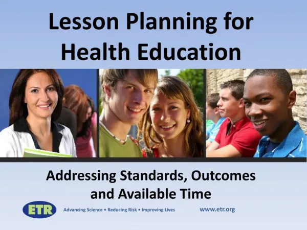 Lesson Planning for Health Education