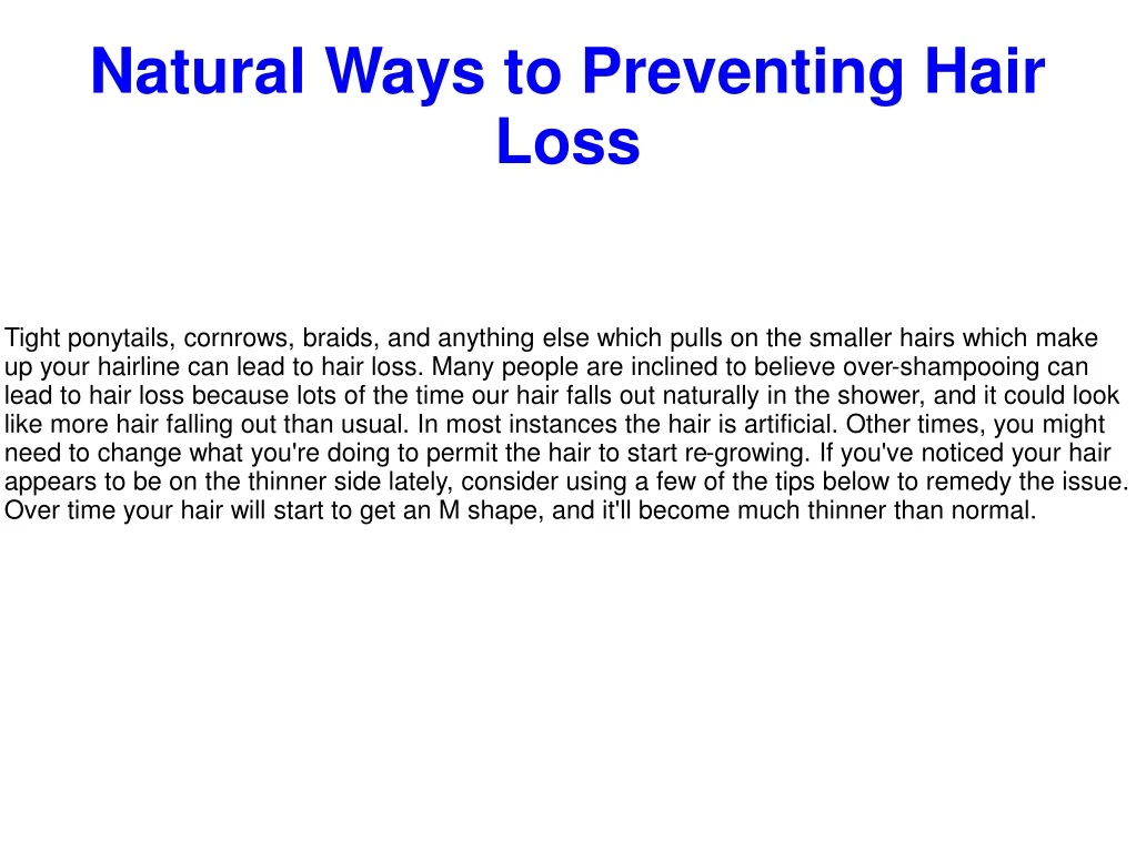 natural ways to preventing hair loss