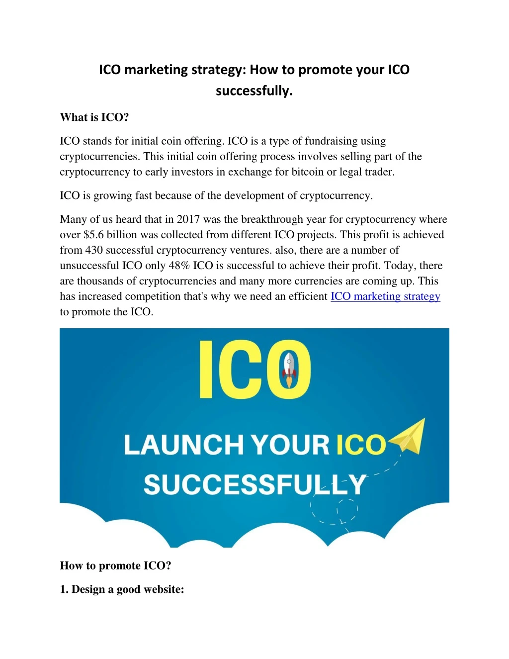 ico marketing strategy how to promote your
