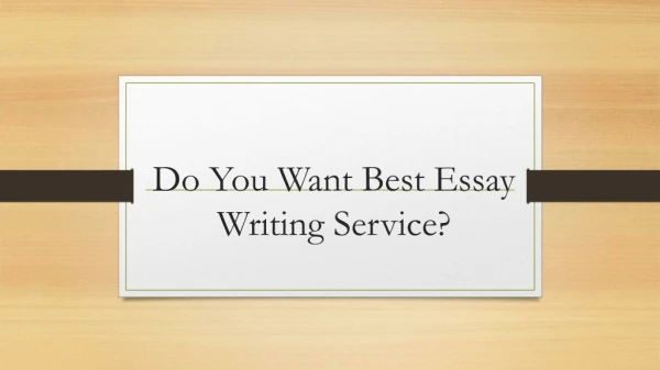 Best Essay Writing Service Online