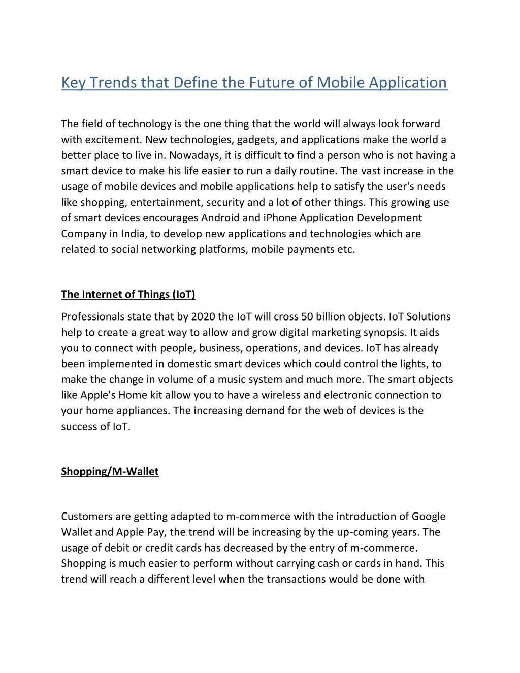 key trends that define the future of mobile