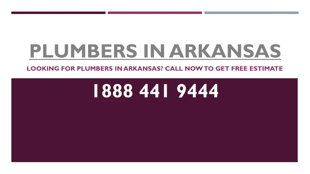 plumbers in arkansas looking for plumbers