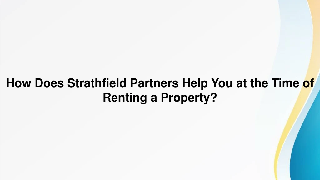 how does strathfield partners help