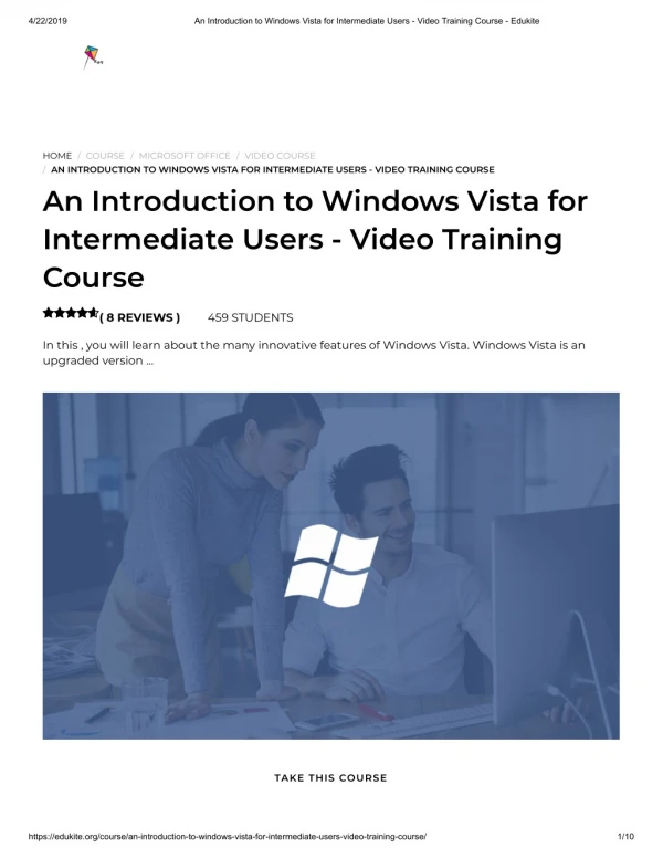 An Introduction to Windows Vista for Intermediate Users - Video Training Course - Edukite