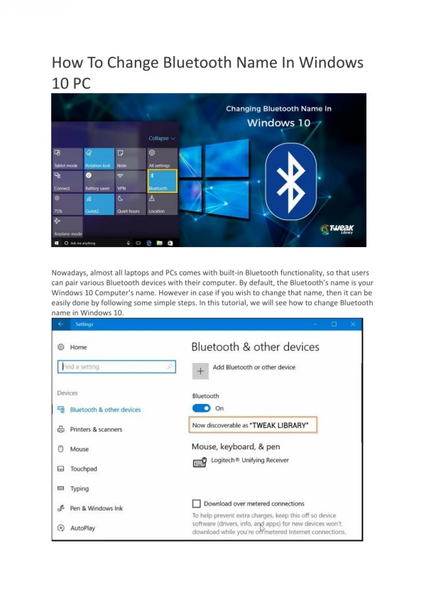 How To Change Bluetooth Name In Windows 10 PC