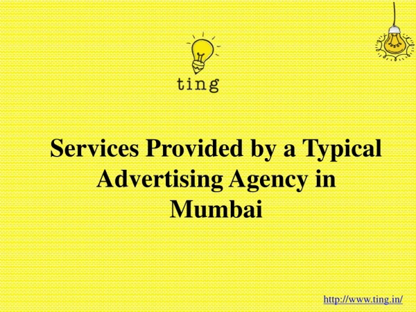 Services Provided by a Typical Advertising Agency in Mumbai