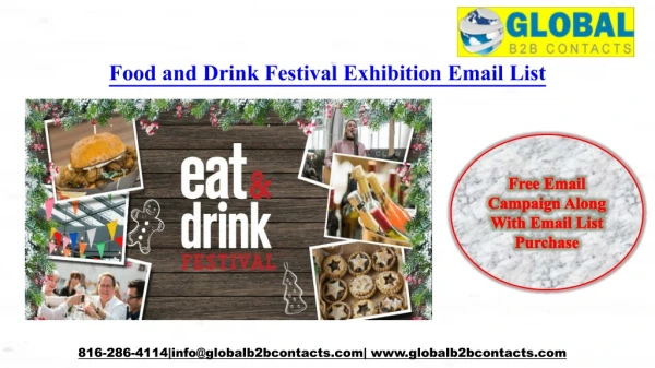Food and Drink Festival Exhibition List