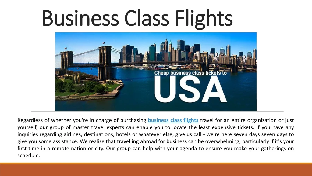 business class flights