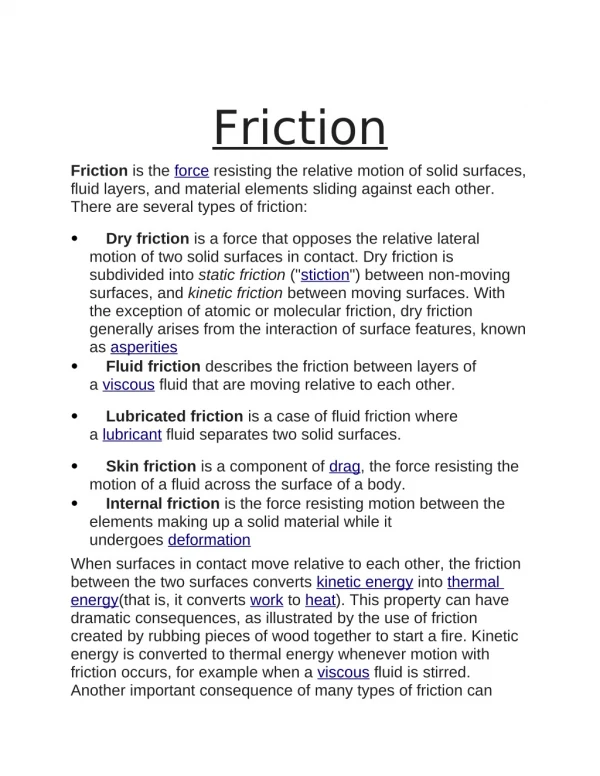 what is friction