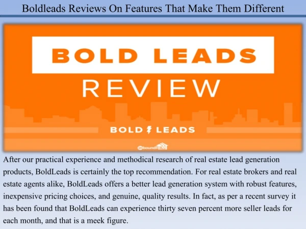 BoldLeads Reviews On Features That Make Them Different