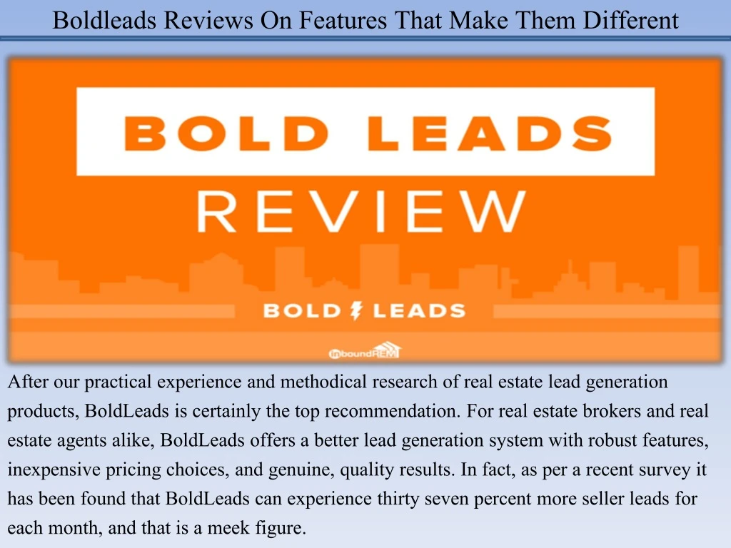 boldleads reviews on features that make them