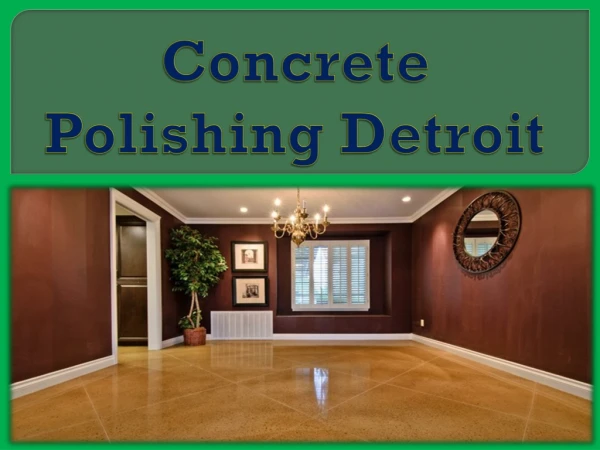 Concrete polishing Detroit