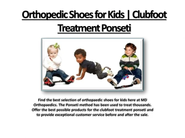 Orthopedic Shoes for Kids | Clubfoot Treatment Ponseti