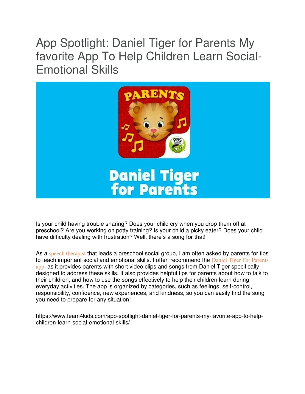 app spotlight daniel tiger for parents
