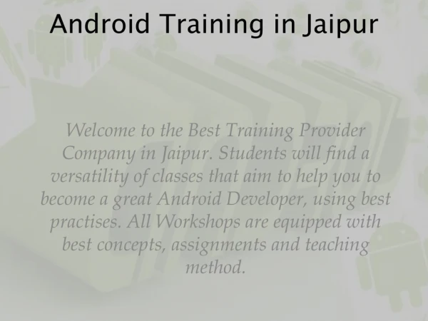 Android Training in Jaipur