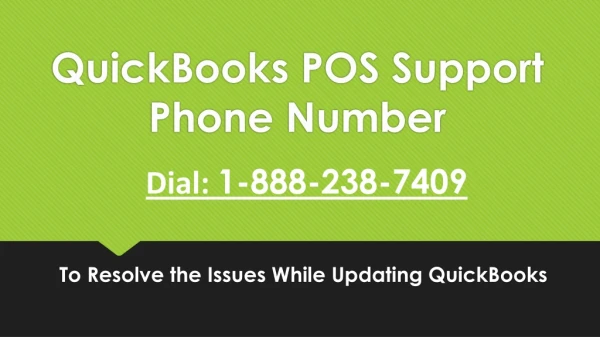 QuickBooks POS Support Phone Number 18882387409