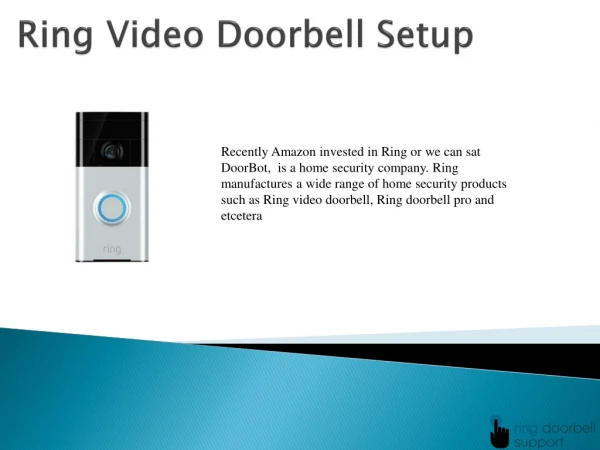 Ring Video Doorbell Setup