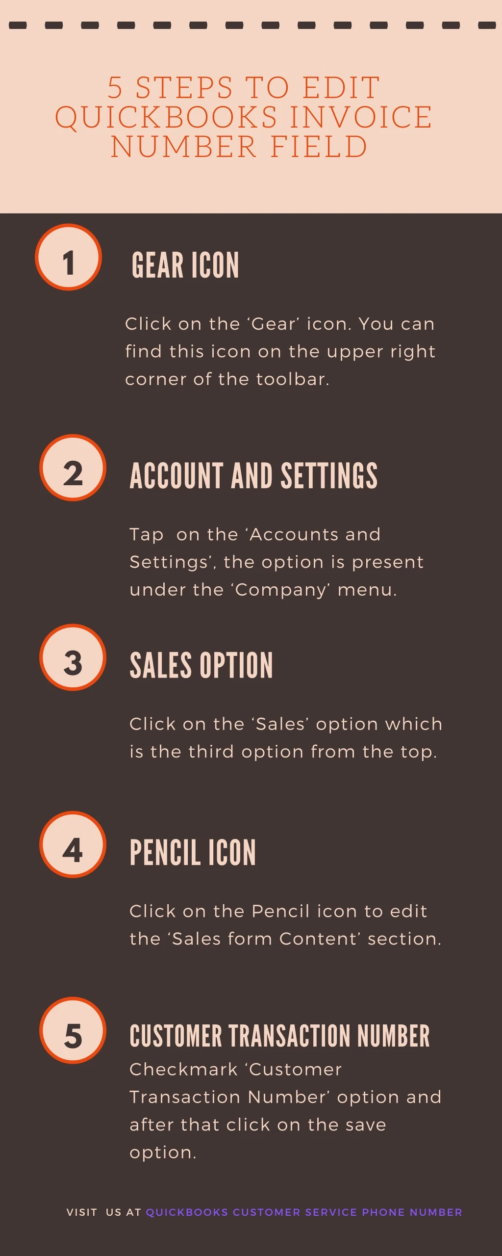 5 steps to edit quickbooks invoice number field