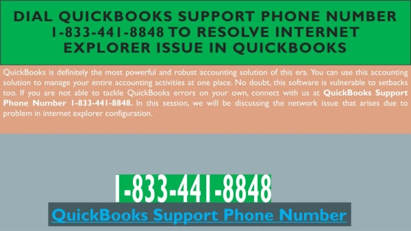 QuickBooks Support Phone Number 1-833-441-8848